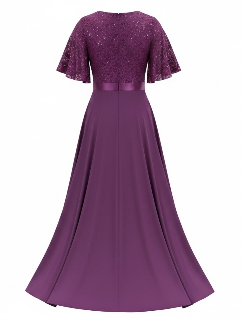 Miusol Wine Colored Evening Gown - Picture 2 of 8